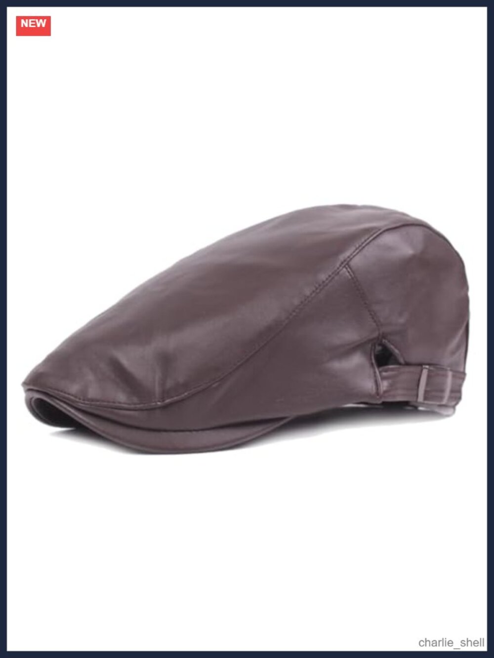 PU Leather Adjustable Newsboy Ivy Cap Golf Driving Hat